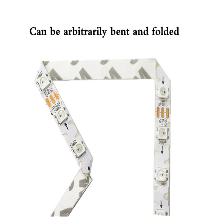 SK6812 RGB 3535/5050SMD 60LEDS/M DC5V 5MM-Wide S shape Digital Intelligent Addressable LED Strip Lights - 5m/16.4ft per roll SK6812 RGB 3535/5050SMD 60LEDS/M DC5V 5MM-Wide S shape Digital Intelligent Addressable LED Strip Lights - 5m/16.4ft per roll
